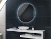 Koupelnové kulaté  zrcadlo na zeď s LED osvětlením s bateriovým L82 #2