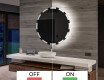 Koupelnové kulaté  zrcadlo na zeď s LED osvětlením s bateriovým L117 #3