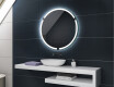 Koupelnové kulaté  zrcadlo na zeď s LED osvětlením s bateriovým L119 #2