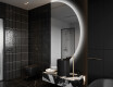 Moderní LED Půlkruhové Zrcadlo - Stylové Osvětlení pro Koupelnu A221
