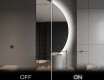 Moderní LED Půlkruhové Zrcadlo - Stylové Osvětlení pro Koupelnu A221 #3