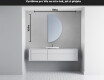 Moderní LED Půlkruhové Zrcadlo - Stylové Osvětlení pro Koupelnu A221 #4