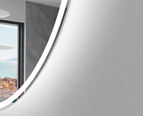 Moderní LED Půlkruhové Zrcadlo - Stylové Osvětlení pro Koupelnu A222 #2