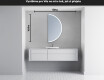 Moderní LED Půlkruhové Zrcadlo - Stylové Osvětlení pro Koupelnu A222 #5