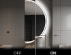Moderní LED Půlkruhové Zrcadlo - Stylové Osvětlení pro Koupelnu A222 #3