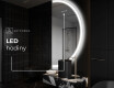 Moderní LED Půlkruhové Zrcadlo - Stylové Osvětlení pro Koupelnu A222 #8