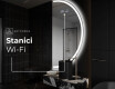 Moderní LED Půlkruhové Zrcadlo - Stylové Osvětlení pro Koupelnu A222 #6