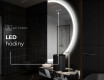 Moderní LED Půlkruhové Zrcadlo - Stylové Osvětlení pro Koupelnu A222 #7