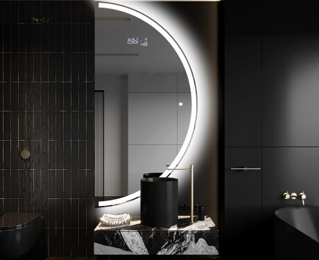 Moderní LED Půlkruhové Zrcadlo - Stylové Osvětlení pro Koupelnu A222 #9