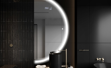 Moderní LED Půlkruhové Zrcadlo - Stylové Osvětlení pro Koupelnu A222