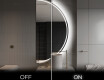 Moderní LED Půlkruhové Zrcadlo - Stylové Osvětlení pro Koupelnu A223 #3
