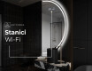 Moderní LED Půlkruhové Zrcadlo - Stylové Osvětlení pro Koupelnu A223 #6