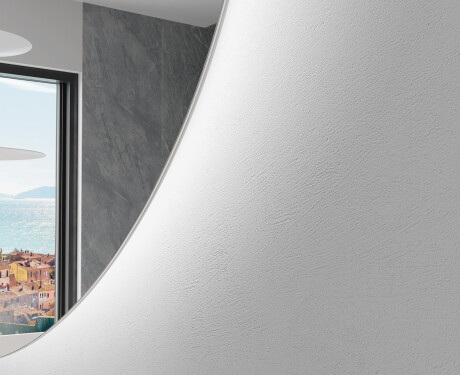 Moderní LED Půlkruhové Zrcadlo - Stylové Osvětlení pro Koupelnu Q221 #2