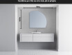 Moderní LED Půlkruhové Zrcadlo - Stylové Osvětlení pro Koupelnu Q221 #4