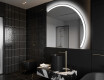Moderní LED Půlkruhové Zrcadlo - Stylové Osvětlení pro Koupelnu Q222