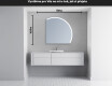 Moderní LED Půlkruhové Zrcadlo - Stylové Osvětlení pro Koupelnu Q222 #5