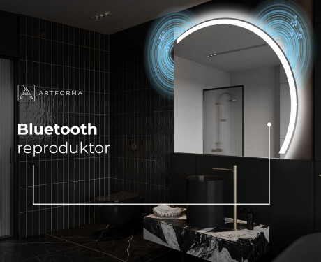 Moderní LED Půlkruhové Zrcadlo - Stylové Osvětlení pro Koupelnu Q222 #7