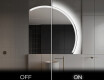 Moderní LED Půlkruhové Zrcadlo - Stylové Osvětlení pro Koupelnu Q222 #3