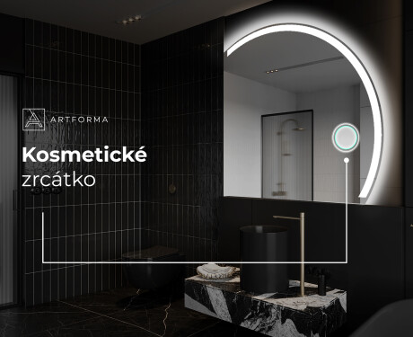 Moderní LED Půlkruhové Zrcadlo - Stylové Osvětlení pro Koupelnu Q222 #5