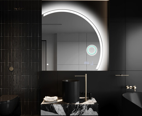 Moderní LED Půlkruhové Zrcadlo - Stylové Osvětlení pro Koupelnu Q222 #10