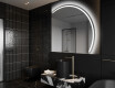 Moderní LED Půlkruhové Zrcadlo - Stylové Osvětlení pro Koupelnu Q223