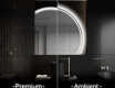 Moderní LED Půlkruhové Zrcadlo - Stylové Osvětlení pro Koupelnu Q223