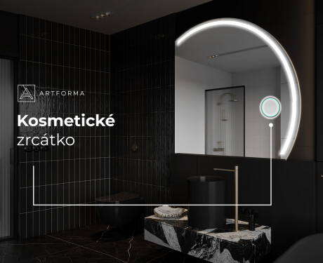 Moderní LED Půlkruhové Zrcadlo - Stylové Osvětlení pro Koupelnu Q223 #6
