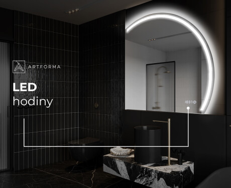Moderní LED Půlkruhové Zrcadlo - Stylové Osvětlení pro Koupelnu Q223 #9