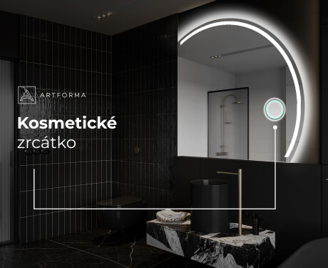 Moderní LED Půlkruhové Zrcadlo - Stylové Osvětlení pro Koupelnu Q223 #5