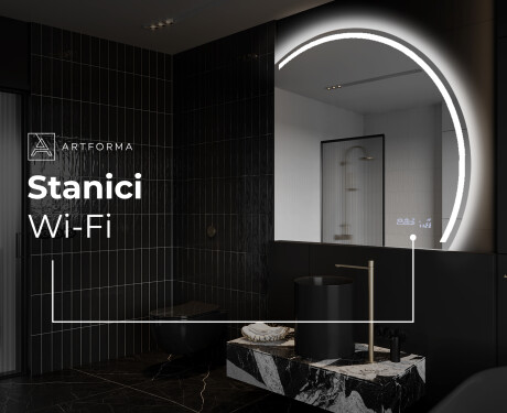 Moderní LED Půlkruhové Zrcadlo - Stylové Osvětlení pro Koupelnu Q223 #7