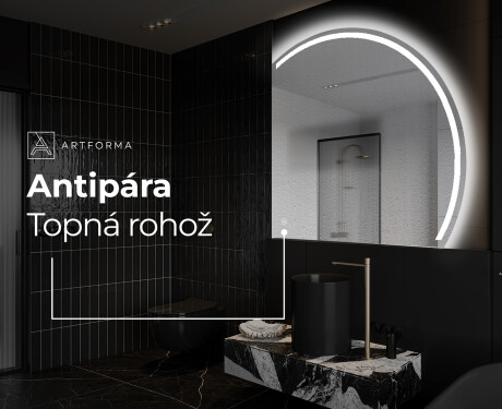Moderní LED Půlkruhové Zrcadlo - Stylové Osvětlení pro Koupelnu Q223 #9