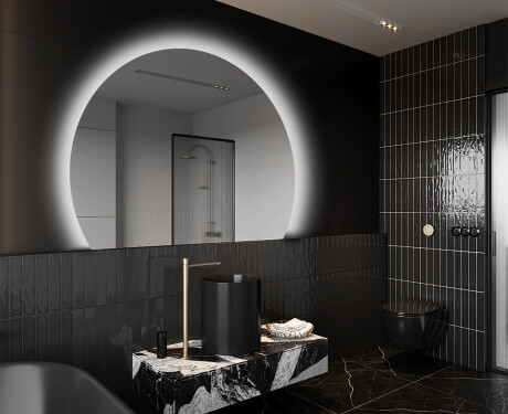 Moderní LED Půlkruhové Zrcadlo - Stylové Osvětlení pro Koupelnu W221