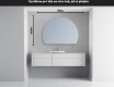 Moderní LED Půlkruhové Zrcadlo - Stylové Osvětlení pro Koupelnu W221 #4