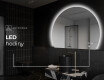 Moderní LED Půlkruhové Zrcadlo - Stylové Osvětlení pro Koupelnu W221 #8
