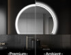 Moderní LED Půlkruhové Zrcadlo - Stylové Osvětlení pro Koupelnu W222