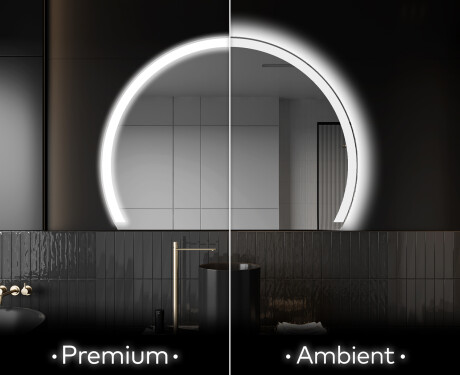 Moderní LED Půlkruhové Zrcadlo - Stylové Osvětlení pro Koupelnu W222