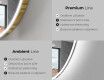 Moderní LED Půlkruhové Zrcadlo - Stylové Osvětlení pro Koupelnu W222 #2