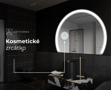 Moderní LED Půlkruhové Zrcadlo - Stylové Osvětlení pro Koupelnu W222 #6