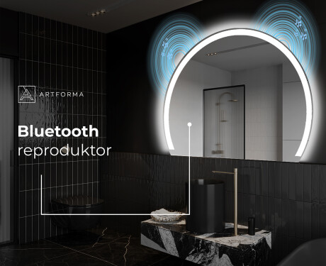 Moderní LED Půlkruhové Zrcadlo - Stylové Osvětlení pro Koupelnu W222 #7