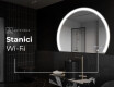 Moderní LED Půlkruhové Zrcadlo - Stylové Osvětlení pro Koupelnu W222 #8