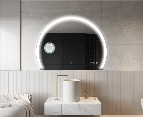 Moderní LED Půlkruhové Zrcadlo - Stylové Osvětlení pro Koupelnu W222 #10