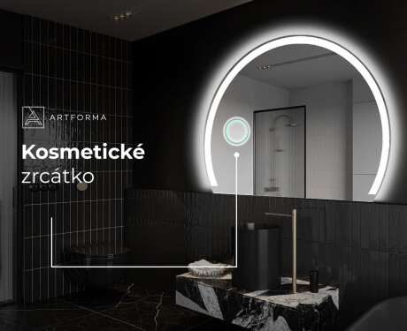 Moderní LED Půlkruhové Zrcadlo - Stylové Osvětlení pro Koupelnu W222 #5