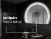 Moderní LED Půlkruhové Zrcadlo - Stylové Osvětlení pro Koupelnu W222 #9