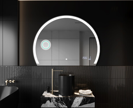 Moderní LED Půlkruhové Zrcadlo - Stylové Osvětlení pro Koupelnu W222 #10