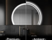 Moderní LED Půlkruhové Zrcadlo - Stylové Osvětlení pro Koupelnu W223