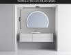 Moderní LED Půlkruhové Zrcadlo - Stylové Osvětlení pro Koupelnu W223 #5