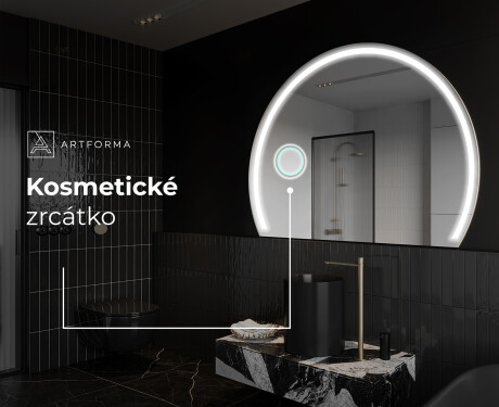 Moderní LED Půlkruhové Zrcadlo - Stylové Osvětlení pro Koupelnu W223 #6