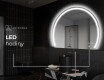 Moderní LED Půlkruhové Zrcadlo - Stylové Osvětlení pro Koupelnu W223 #9