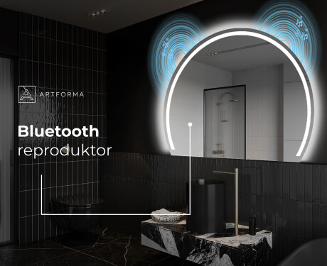 Moderní LED Půlkruhové Zrcadlo - Stylové Osvětlení pro Koupelnu W223 #6
