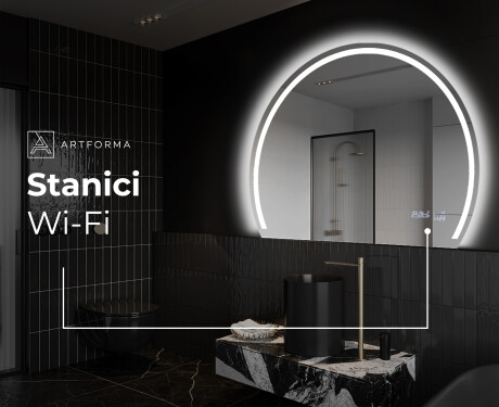 Moderní LED Půlkruhové Zrcadlo - Stylové Osvětlení pro Koupelnu W223 #7